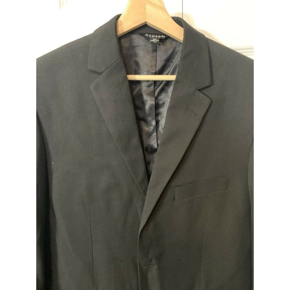 George Men’s Sz‎ 40S  2 Button Blazer Sport Coat Suit Jacket Black